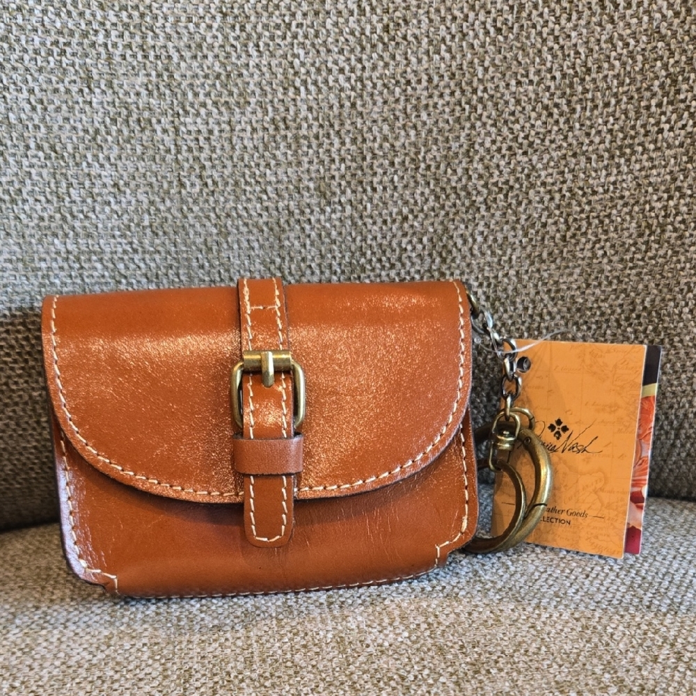 Patricia Nash Tan Leather Mini Torri